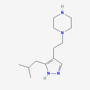 molecular formula C13H24N4 B13427300 1-(2-(3-isobutyl-1H-pyrazol-4-yl)ethyl)piperazine 