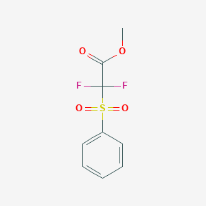 molecular formula C9H8F2O4S B13427329 Benzenesulfonyl-difluoro-acetic acid methyl ester 