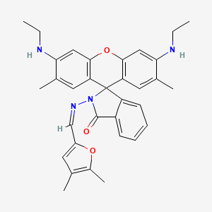 2-[(Z)-(4,5-dimethylfuran-2-yl)methylideneamino]-3',6'-bis(ethylamino)-2',7'-dimethylspiro[isoindole-3,9'-xanthene]-1-one