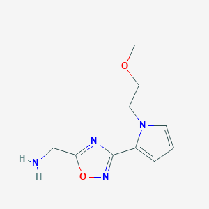 (3-(1-(2-methoxyethyl)-1H-pyrrol-2-yl)-1,2,4-oxadiazol-5-yl)methanamine