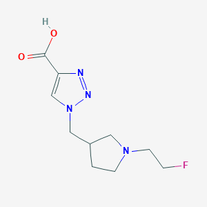 1-((1-(2-fluoroethyl)pyrrolidin-3-yl)methyl)-1H-1,2,3-triazole-4-carboxylic acid