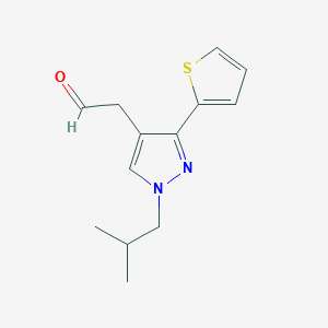 molecular formula C13H16N2OS B13427399 2-(1-isobutyl-3-(thiophen-2-yl)-1H-pyrazol-4-yl)acetaldehyde 