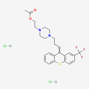 2-[4-[3-[(EZ)-2-(Trifluoromethyl)-9H-thioxanthen-9-ylidene]propyl]piperazin-1-yl]ethyl Acetate Dihydrochloride (O-Acetylflupentixol Dihydrochloride)