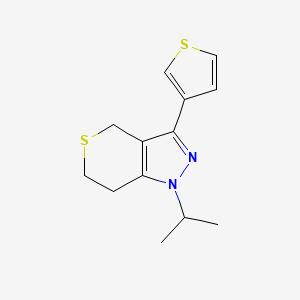 molecular formula C13H16N2S2 B13427402 1-Isopropyl-3-(thiophen-3-yl)-1,4,6,7-tetrahydrothiopyrano[4,3-c]pyrazole 