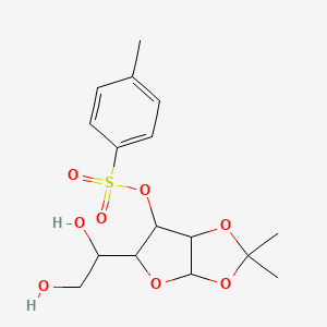 molecular formula C16H22O8S B13427406 [5-(1,2-Dihydroxyethyl)-2,2-dimethyl-3a,5,6,6a-tetrahydrofuro[2,3-d][1,3]dioxol-6-yl] 4-methylbenzenesulfonate CAS No. 2946-01-2