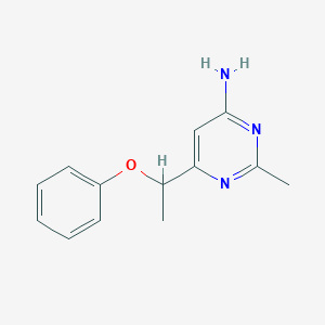 2-Methyl-6-(1-phenoxyethyl)pyrimidin-4-amine