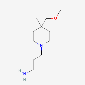 molecular formula C11H24N2O B13427455 3-(4-(Methoxymethyl)-4-methylpiperidin-1-yl)propan-1-amine 