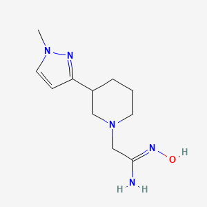 molecular formula C11H19N5O B13427470 (Z)-N'-hydroxy-2-(3-(1-methyl-1H-pyrazol-3-yl)piperidin-1-yl)acetimidamide 