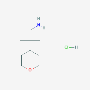 2-Methyl-2-(oxan-4-yl)propan-1-amine hydrochloride