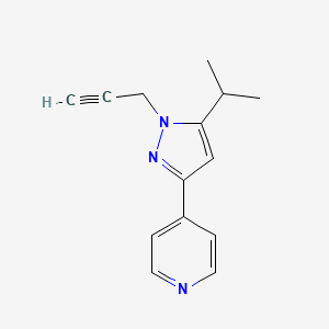 molecular formula C14H15N3 B13427491 4-(5-isopropyl-1-(prop-2-yn-1-yl)-1H-pyrazol-3-yl)pyridine 