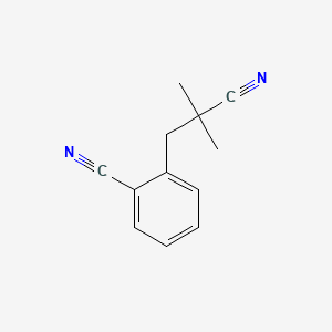 molecular formula C12H12N2 B13427501 2-cyano-alpha,alpha-dimethyl-Benzenepropanenitrile 