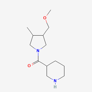 molecular formula C13H24N2O2 B13427509 (3-(Methoxymethyl)-4-methylpyrrolidin-1-yl)(piperidin-3-yl)methanone 