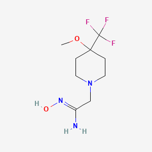 (Z)-N'-hydroxy-2-(4-methoxy-4-(trifluoromethyl)piperidin-1-yl)acetimidamide