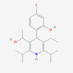 3-Pyridinemethanol, 5-ethyl-4-(4-fluoro-2-hydroxyphenyl)-a-methyl-2,6-bis(1-methylethyl)-