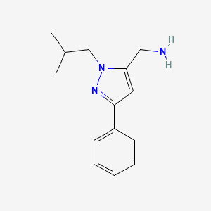 (1-isobutyl-3-phenyl-1H-pyrazol-5-yl)methanamine