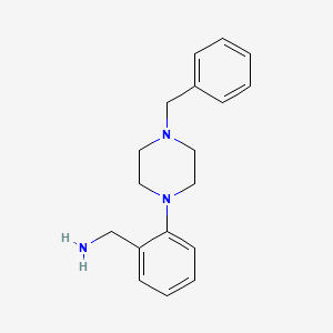 molecular formula C18H23N3 B1342769 [2-(4-苄基-1-哌嗪基)苯基]甲胺 CAS No. 321908-96-7