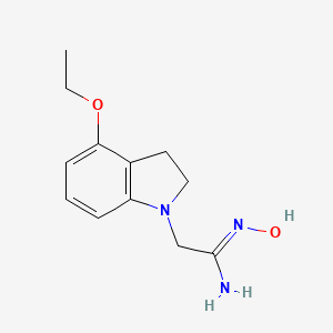 (Z)-2-(4-ethoxyindolin-1-yl)-N'-hydroxyacetimidamide