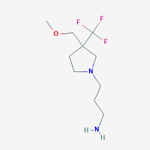 3-(3-(Methoxymethyl)-3-(trifluoromethyl)pyrrolidin-1-yl)propan-1-amine