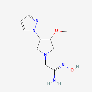 (Z)-N'-hydroxy-2-(3-methoxy-4-(1H-pyrazol-1-yl)pyrrolidin-1-yl)acetimidamide