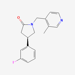 (4R)-4-(3-Iodophenyl)-1-[(3-methyl-4-pyridinyl)methyl]-2-pyrrolidinone