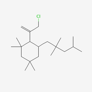 molecular formula C21H39Cl B13427758 2-(3-chloroprop-1-en-2-yl)-1,1,5,5-tetramethyl-3-(2,2,4-trimethylpentyl)cyclohexane 