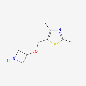 molecular formula C9H14N2OS B13427767 5-[(Azetidin-3-yloxy)methyl]-2,4-dimethyl-1,3-thiazole 