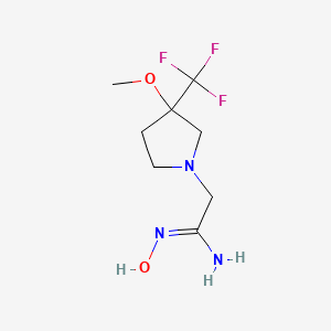 (Z)-N'-hydroxy-2-(3-methoxy-3-(trifluoromethyl)pyrrolidin-1-yl)acetimidamide