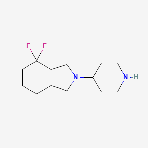 molecular formula C13H22F2N2 B13427809 4,4-difluoro-2-(piperidin-4-yl)octahydro-1H-isoindole 