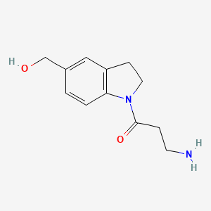 molecular formula C12H16N2O2 B13427810 3-Amino-1-(5-(hydroxymethyl)indolin-1-yl)propan-1-one 