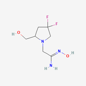 (Z)-2-(4,4-difluoro-2-(hydroxymethyl)pyrrolidin-1-yl)-N'-hydroxyacetimidamide