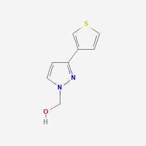 molecular formula C8H8N2OS B13427845 (3-(thiophen-3-yl)-1H-pyrazol-1-yl)methanol 