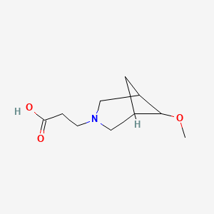 molecular formula C10H17NO3 B13427860 3-(6-Methoxy-3-azabicyclo[3.1.1]heptan-3-yl)propanoic acid 