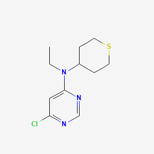 molecular formula C11H16ClN3S B13427887 6-chloro-N-ethyl-N-(tetrahydro-2H-thiopyran-4-yl)pyrimidin-4-amine 