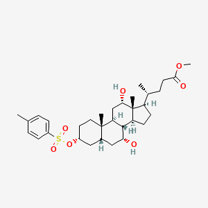 molecular formula C32H48O7S B13427888 Methyl 3-p-Toluenesulfonate-cholic Acid Ester 