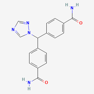 molecular formula C17H15N5O2 B13427903 Letrozole di-Amide 