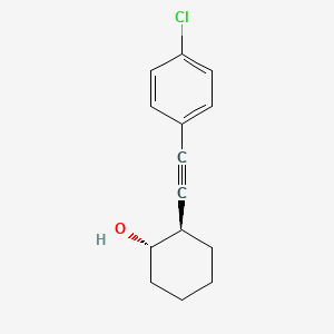 molecular formula C14H15ClO B13427921 (1S,2R)-2-[2-(4-chlorophenyl)ethynyl]cyclohexan-1-ol 