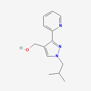 molecular formula C13H17N3O B13427933 (1-isobutyl-3-(pyridin-2-yl)-1H-pyrazol-4-yl)methanol 