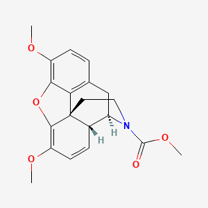 molecular formula C20H21NO5 B13427955 Methyl 3,6-dimethoxy-5,6,7,8-tetradehydro-4,5-epoxymorphinan-17-carboxylate CAS No. 220499-22-9