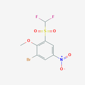 1-Bromo-3-(difluoromethylsulfonyl)-2-methoxy-5-nitrobenzene