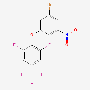 molecular formula C13H5BrF5NO3 B13427994 2-(3-Bromo-5-nitro-phenoxy)-1,3-difluoro-5-(trifluoromethyl)benzene 