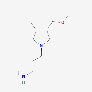 3-(3-(Methoxymethyl)-4-methylpyrrolidin-1-yl)propan-1-amine