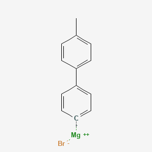 molecular formula C13H11BrMg B13428050 4-(4-Methylphenyl)phenylmagnesium bromide, 0.25M 2-MeTHF 