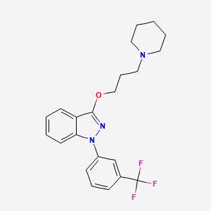 3-(Piperidinopropoxy)-1-(alpha,alpha,alpha-trifluoro-m-tolyl)-1H-indazole