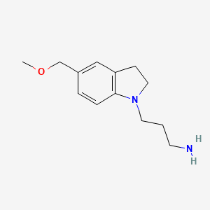 molecular formula C13H20N2O B13428070 3-(5-(Methoxymethyl)indolin-1-yl)propan-1-amine 