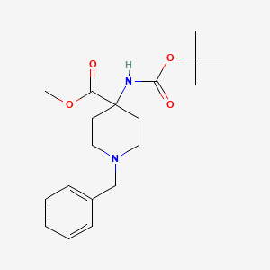 molecular formula C19H28N2O4 B1342808 Methyl 1-Benzyl-4-(Boc-amino)piperidine-4-carboxylate CAS No. 294180-37-3