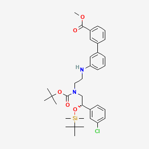 methyl 3-[3-[2-[[(2S)-2-[tert-butyl(dimethyl)silyl]oxy-2-(3-chlorophenyl)ethyl]-[(2-methylpropan-2-yl)oxycarbonyl]amino]ethylamino]phenyl]benzoate