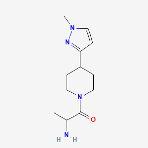 molecular formula C12H20N4O B13428130 2-amino-1-(4-(1-methyl-1H-pyrazol-3-yl)piperidin-1-yl)propan-1-one 