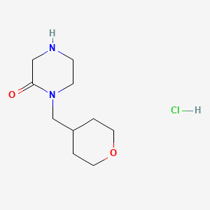 1-[(Oxan-4-yl)methyl]piperazin-2-one hydrochloride