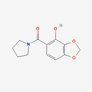 molecular formula C12H13NO4 B13428152 (4-Hydroxybenzo[d][1,3]dioxol-5-yl)(pyrrolidin-1-yl)methanone 