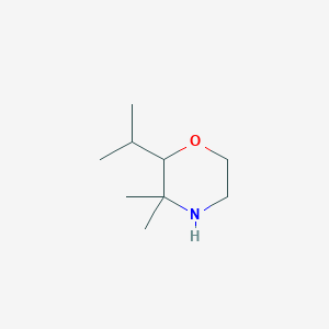 molecular formula C9H19NO B13428210 2-Isopropyl-3,3-dimethylmorpholine 